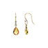 Elegant and dramatic, these captivating drop earrings are a statement look any woman would adore. Fashioned in 14K yellow gold, each  earring showcases a 09.00x06.00mm citrine gemstones. The drop is adorned with two shimmering diamond accents and polished to a fine shine, making this romantic gift the perfect birthday surprise.