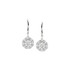 Be the center of attention in these incredible diamond leverback earrings, which are crafted from sterling silver and feature 18 round single cut white diamond accents. Polished to a brilliant shine.