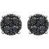 Superb style is found in these 14Kt white gold cluster earrings accented with the brilliance of black diamonds. Total weight of the diamonds is 3/8 carat.