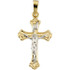 Designed to inspire, this petite cross pendant is crafted in 14k yellow gold and measures 19.00x13.00mm.