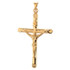 Delicate in design, this crucifix pendant is crafted in 14k yellow gold and measures 35.00x22.00mm.