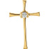 Love for religion is truly something to celebrate. Diamond cross pendant in 14k gold and radiant with .05 ct. tw. Polished to a brilliant shine.