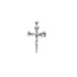 Nail Design Cross Pendant In 14K White Gold that measures 34.00x24.00mm and has a bright polish to shine.