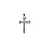 Nail Design Cross Pendant In 14K White Gold that measures 34.00x24.00mm and has a bright polish to shine.