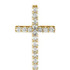 Petite Diamond Cross 18" Necklace In 14K Yellow Gold (1/4 ct. tw)