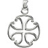 Absolutely adorable, this cross pendant is sure to be noticed. A dainty cross motif provides grace and movement to this elegant maltese pendant. A traditional cross is rendered in dazzling 14k white gold giving a gorgeous look.