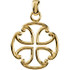 Absolutely adorable, this cross pendant is sure to be noticed. A dainty cross motif provides grace and movement to this elegant maltese pendant. A traditional cross is rendered in dazzling 14K yellow gold giving a gorgeous look.