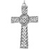 This heavy, sterling silver Celtic cross pendant is made in the Holy Land and is fashioned with a detailed, knot design.