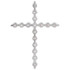 A glistening expression of faith, this diamond cross pendant will take her breath away. Expertly crafted in warm 14K white gold, this simple cross has rich round full-cut genuine diamonds. Designed to delight, this pendant has a bright polished shine. 