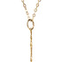 Delicate in design, this youth cross necklace is crafted in 14k yellow gold and measures 16.00x10.00mm.