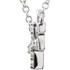 Inspiring and eye-catching, this sparkling diamond double sideways cross showcases beautiful 14k white gold with a 18" chain.