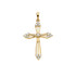 This 14K gold cross pendant has an elegant yet substantial design. Polished to a brilliant shine.