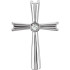 Crafted from 14k white gold, this solitaire diamond cross pendant makes the perfect accessory piece for any outfit.