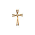 Love for religion is truly something to celebrate. In sparkling 14K gold with five round full cut diamonds. This cross is polished to a brilliant shine. This cross has a total diamond weight of .08. Pendant only! 