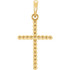 Faith inspired fashion featuring a beaded cross pendant has an elegant yet substantial design. Polished to a brillint shine.