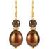 These elegant 14k yellow gold freshwater cultured pearl & smoky quartz earrings each feature a 10.50-11.50mm. Polished to a brilliant shine.