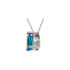 This enchanting 14k white gold pendant features a 10x7mm genuine pear cut aquamarine. Polished to a brilliant shine.