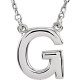 This a 16" block initial necklace in sterling silver offers a great look and flawless design. This delightful necklace will thrill and delight as the eye is drawn to it's exceptional luster.