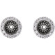 Add beauty to your studs by wearing them with these attractive earring jackets. These twenty four round brilliant cut diamonds of 1/6 ct. (Tw.) are set in 14k white gold to fit your sparkling studs. (Studs not included).