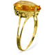 All eyes will be on your gorgeous hands when you hold that Cosmopolitan and this ring reflects in the candlelight of a cocktail party or dinner date that you have so looked forward to. This 14K gold Ring with Natural Citrine features a showy pear shaped five carat Citrine gemstone that is faceted just right. The stone is set on a unique, airy, 14K gold band. Measuring 27.9mm in height and 14mm in width, this ring will be a real conversation piece. Grab it now so it will be ready and waiting for your next big event.