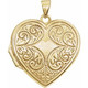 This timeless piece of jewelry is crafted with polished 14k yellow gold. Design-Engraved Heart Locket.