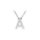 The letter "A" Diamond charm suspended from a delicate 16" diamond cut cable chain creates a personalized necklace in 14K Gold. Sparkling with 1/8 ct. t.w. of diamonds and a bright polished shine.