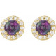 The perfect gift for her June birthday, these alexandrite earrings offer eye-catching style