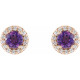 Keep life colorful with the happy hue and standout style of these amethyst gemstone earrings.