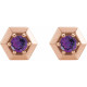 Keep life colorful with the happy hue and standout style of these amethyst gemstone earrings.