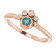 A colorful way to show your love, this alexandrite ring in 14k rose gold is the start of something beautiful.