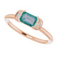 A colorful way to show your love, this alexandrite ring in 14k rose gold is the start of something beautiful.