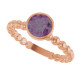 A colorful way to show your love, this alexandrite ring in 14k rose gold is the start of something beautiful.