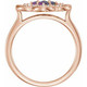 A colorful way to show your love, this alexandrite ring in 14k rose gold is the start of something beautiful.