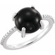 Wear bold color in a sophisticated way with this black onyx ring, an anytime choice you'll turn to often.