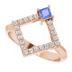 Express your love with this beautiful tanzanite & diamond geometric ring.