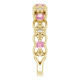 Pink Tourmaline & .02 CTW  Diamond Scroll Ring In 14K Yellow Gold