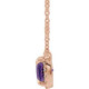 Make a glamorous statement with this stunning amethyst pendant.