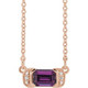 Make a glamorous statement with this stunning amethyst pendant.