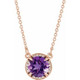 Make a glamorous statement with this stunning amethyst pendant.