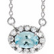 Charm your March-born girl with this beautiful gemstone pendant.