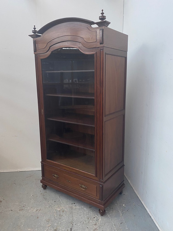 A large mahogany antique French bookcase 