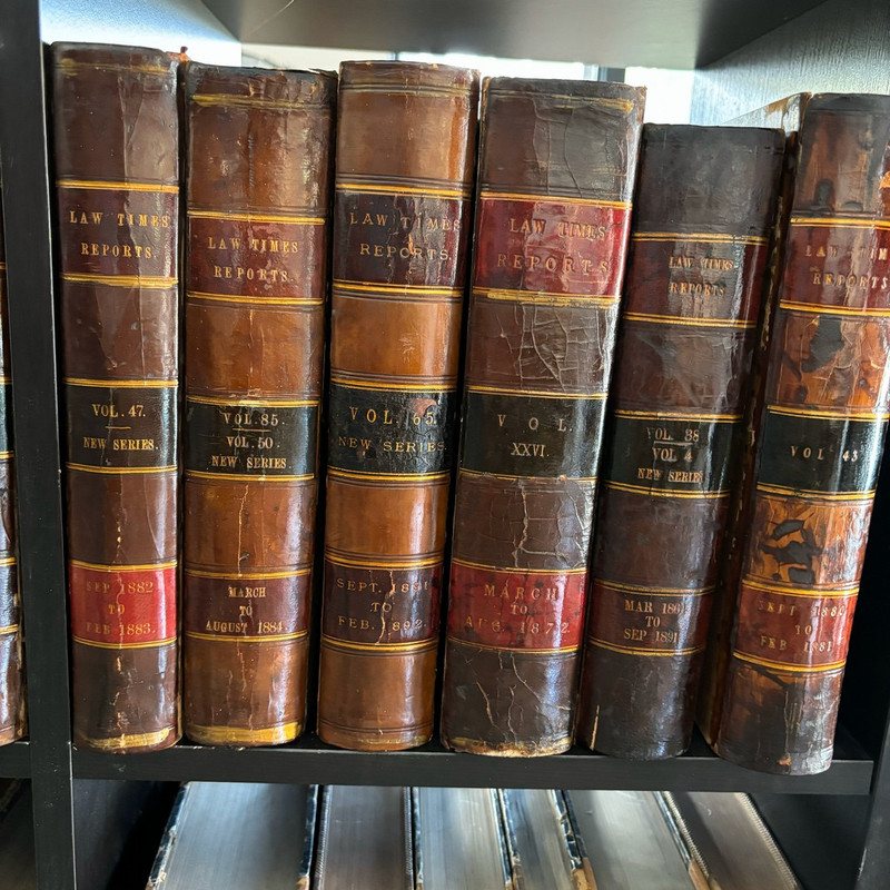 Beautiful set of Antique Law Books: Law Times Reports  1861-1891