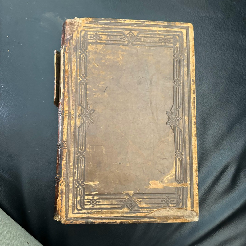 Antique leather-bound book: The life of Martin Luther 1853