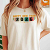 Happy New Year 2026 Shirt, Retro New Year Tee, Color Block 2026 T-Shirt S-5XL