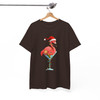 Christmas Flamingo Shirt, Santa Flamingo Cocktail Tee T-Shirt S-5XL