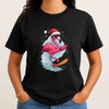 Christmas Flamingo Surf Shirt, Santa Flamingo Sunglasses Tee T-Shirt S-5XL