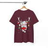 Christmas Reindeer Shirt, Cute Deer With Glasses Ornament T-Shirt S-5XL