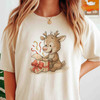 Cute Reindeer Christmas Shirt, Funny Rudolph With Gifts T-Shirt S-5XL