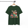 Cute Reindeer Christmas Shirt, Hand Drawn Rudolph With Gifts T-Shirt S-5XL