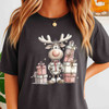 Cute Reindeer Christmas Shirt, Baby Deer Opening Gift Watercolor T-Shirt S-5XL
